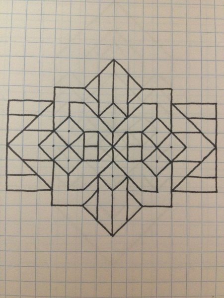 Узоры по клеточкам в тетради