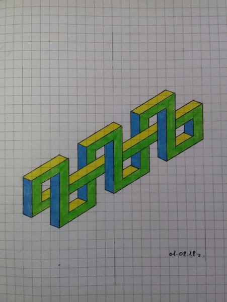 Рисунки в тетрадке в клетку