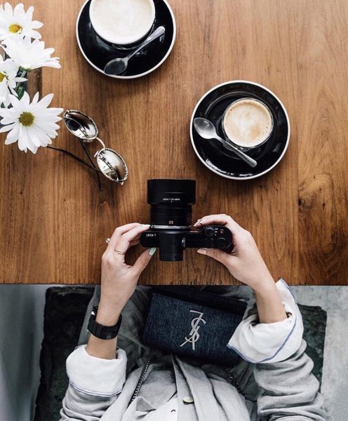 Кофе и фотоаппарат