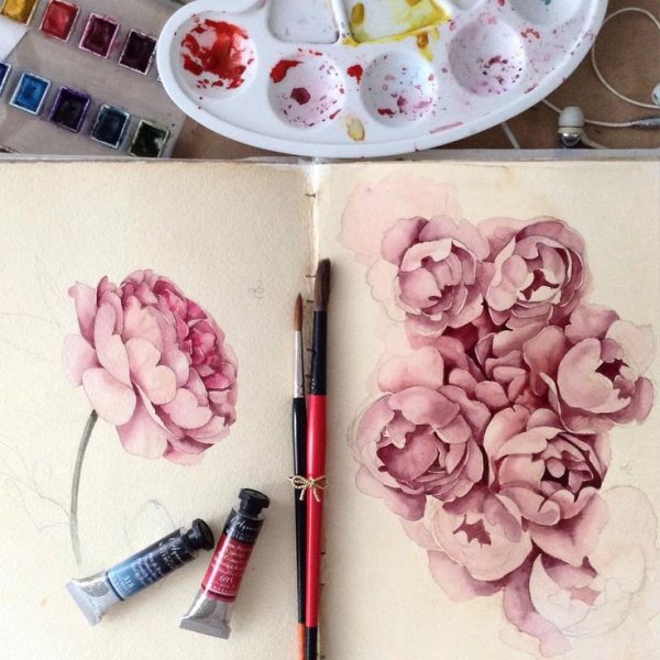 Фотографирование акварель