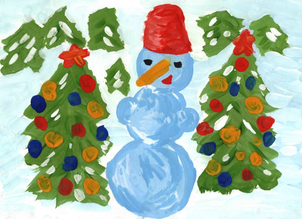 Рисунок на тему зимняя сказка