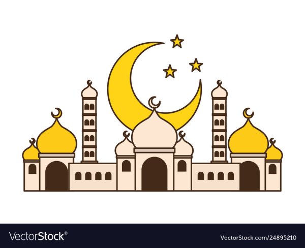 Контур мечети минарет