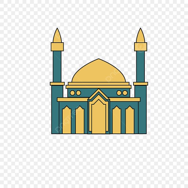 Мечеть желтый вектор