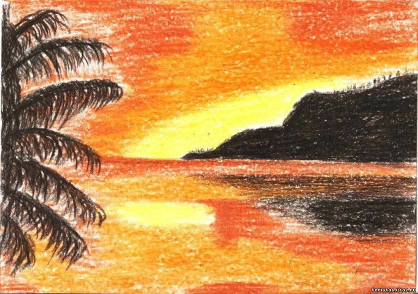 Рисование восковыми мелками