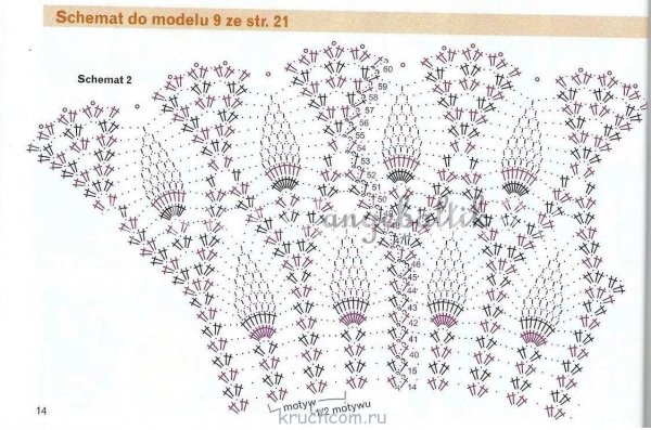 Узор крючком для юбки