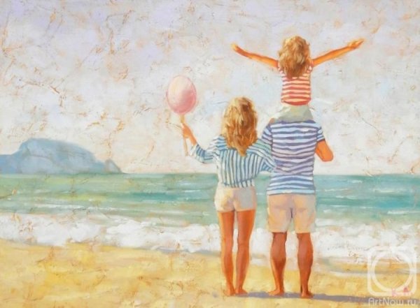 Море семья живопись