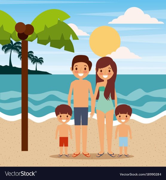 Семья отдых иллюстрация