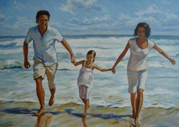 Рисуем семью на отдыхе