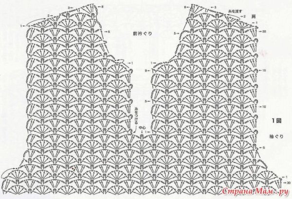 Топ крючком японские схемы