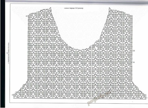 Узор крючком для летней кофты