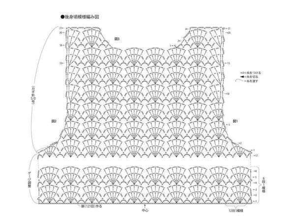 Кофта крючком узором веерочки