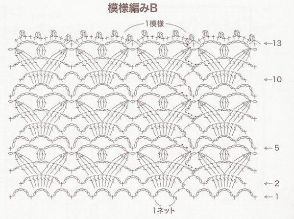 Схема лилии крючком