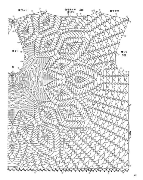 Кофточка узором ананасы крючком