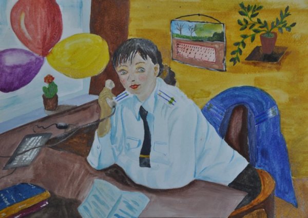 Добрый полицейский рисунок