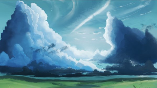 Рисунок неба окружающий мир