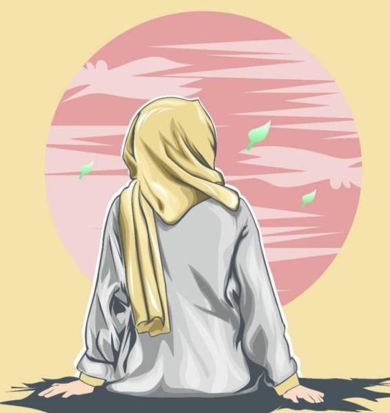 Мусульманка карандашом