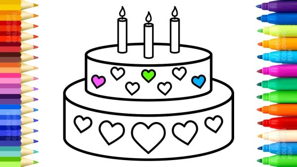 Рисунки несложные тортики