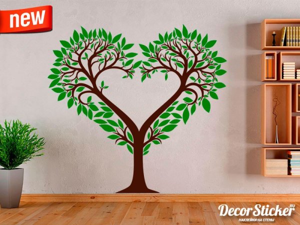 Красивое дерево на стене