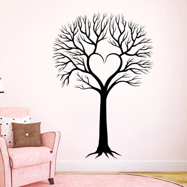 Силуэт дерева на стене