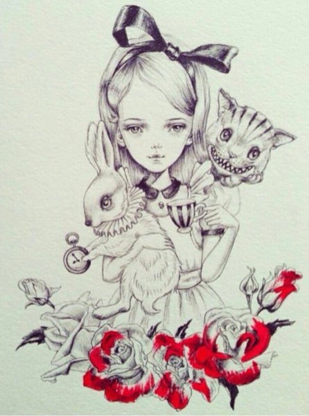 Алиса в стране чудес рисунки