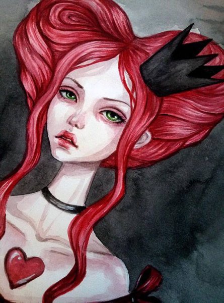 Алиса в стране чудес красная Королева и белая Королева аниме