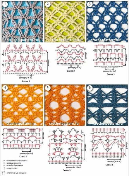 Узоры крючком