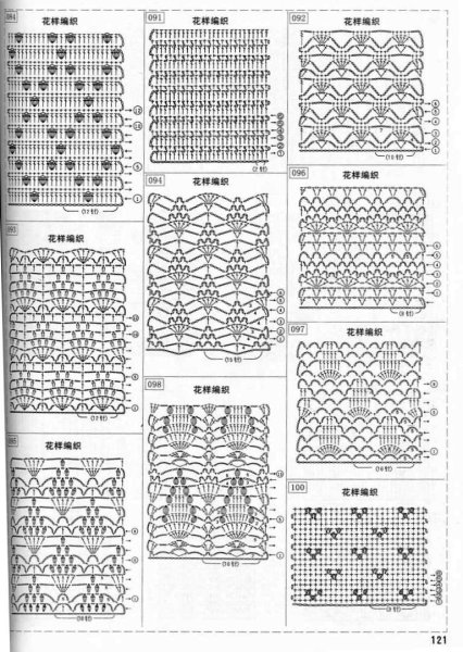 Схемы вязания крючком ажурных узоров