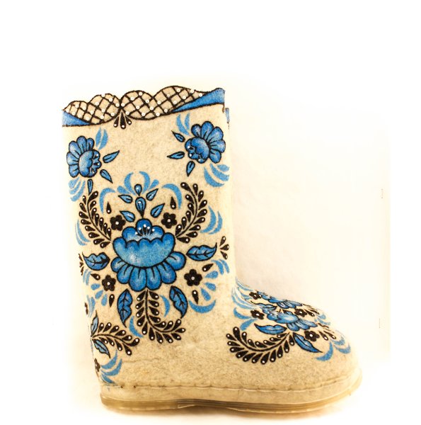 Валенки росписью под Гжель