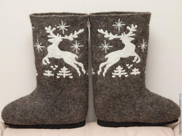 Валенки с узорами