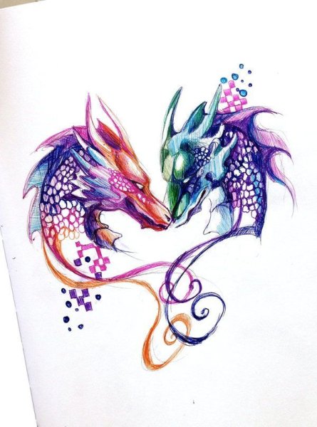 Красивый дракон рисунок