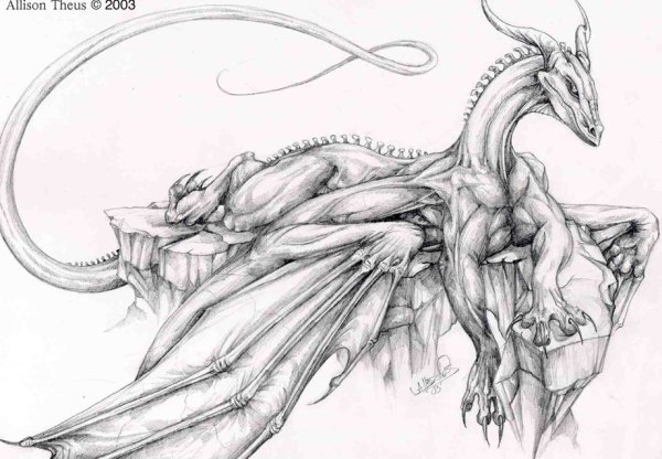 Дракон маркерами