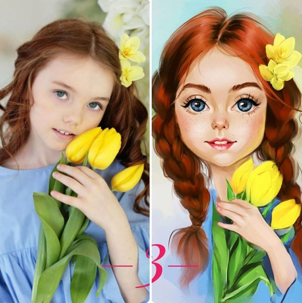 Портреты мультяшных людей