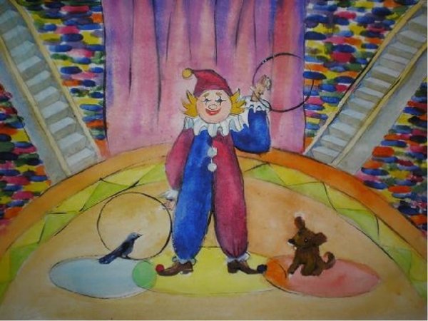 На арене цирка рисование