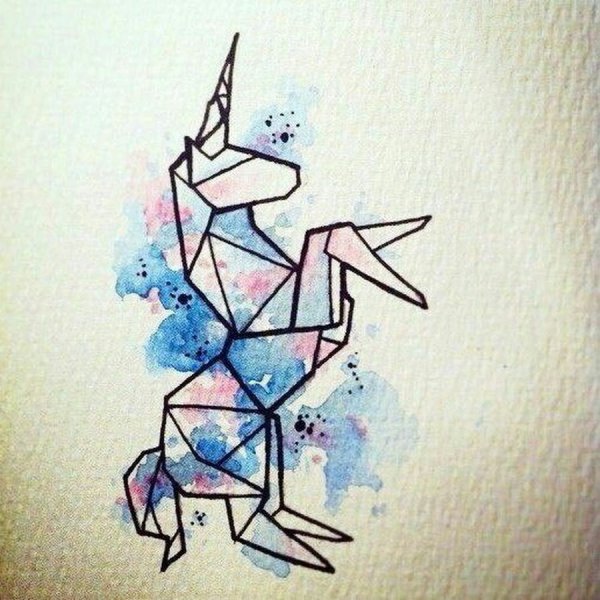 Единорог в геометрическом стиле