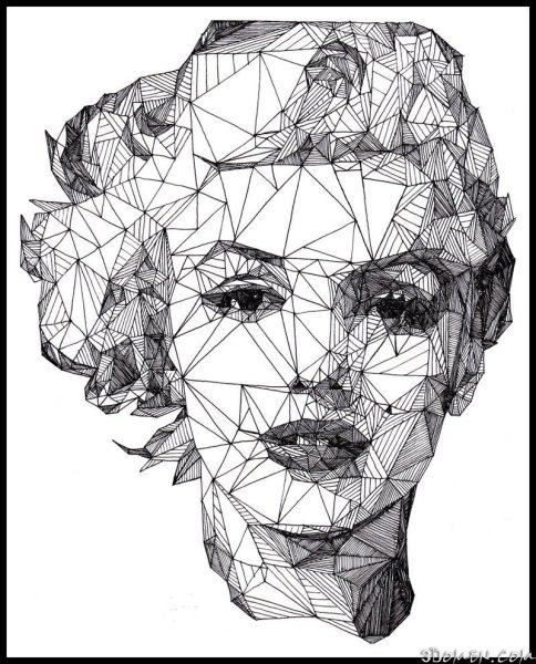 Джош Брайан геометрические портреты