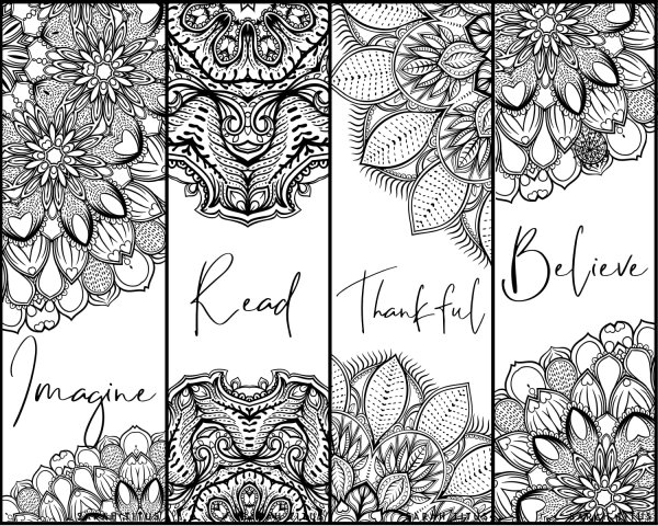 Закладки раскраски для девочек