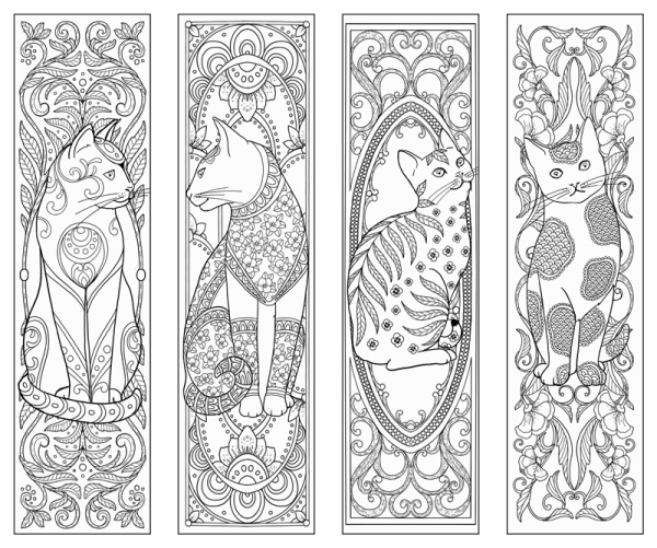 Закладки черно белые