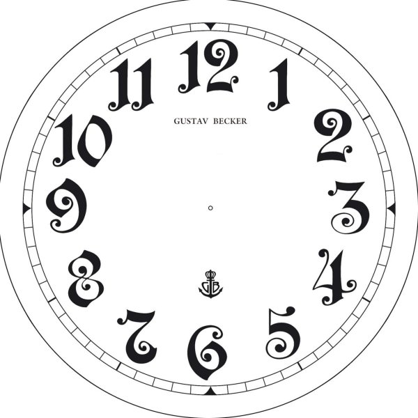 Циферблат часов Густав Беккер без стрелок