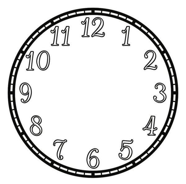 Круглый циферблат без стрелок