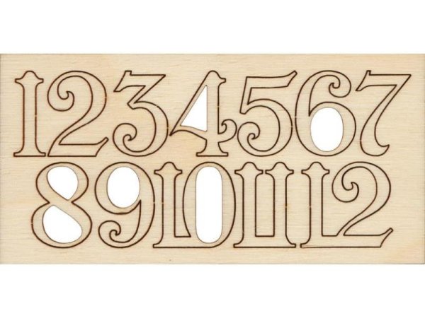 Деревянная табличка цифры