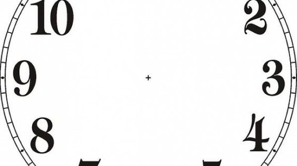 Цифры на часы шаблон