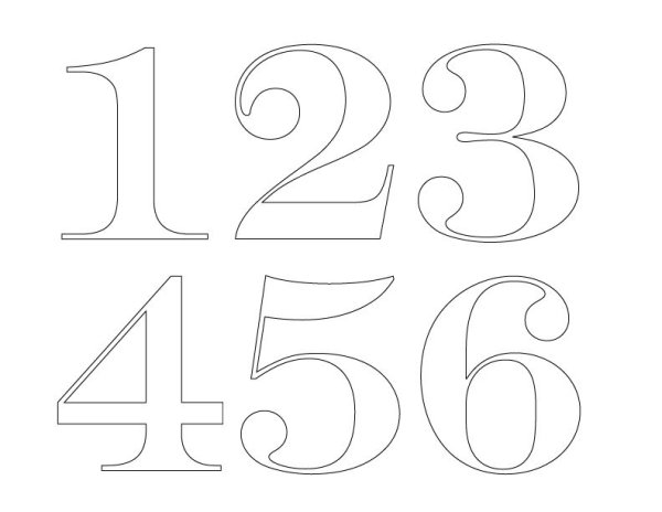 Цифра 55 трафарет