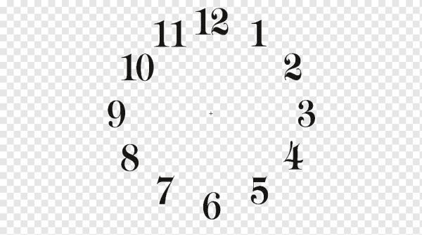 Векторное изображение циферблата часов