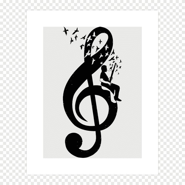 Скрипичный ключ цветной