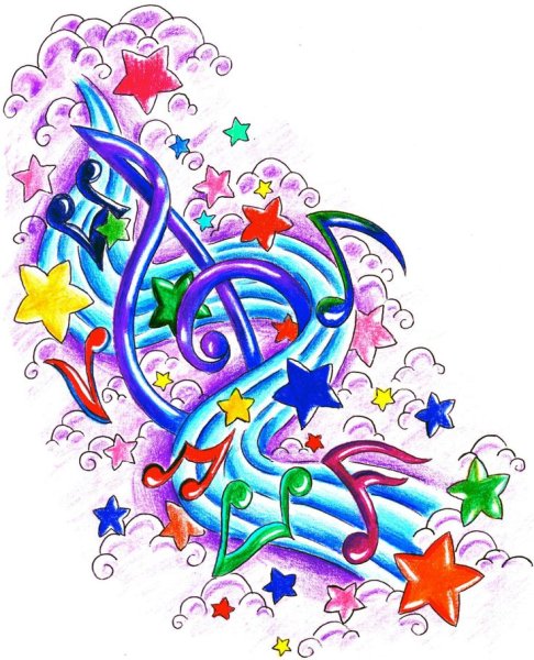 Красивый скрипичный ключ