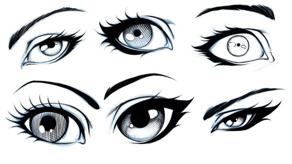 Рисование глаз мультяшных