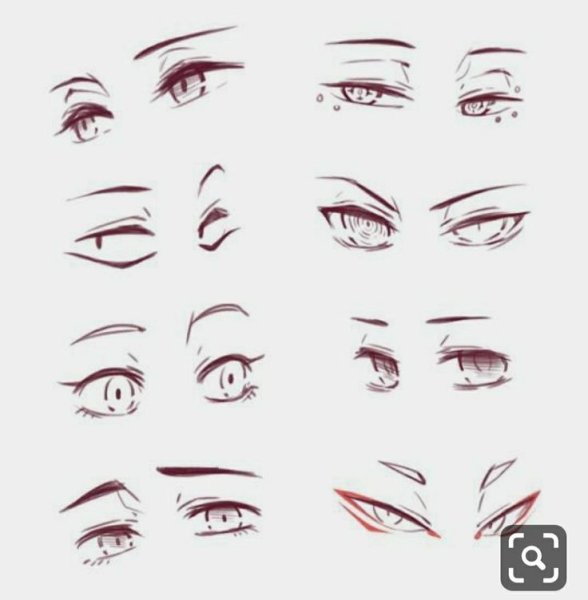 Референсы глаз аниме