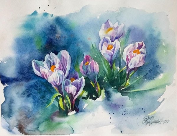 Акварельная Весна