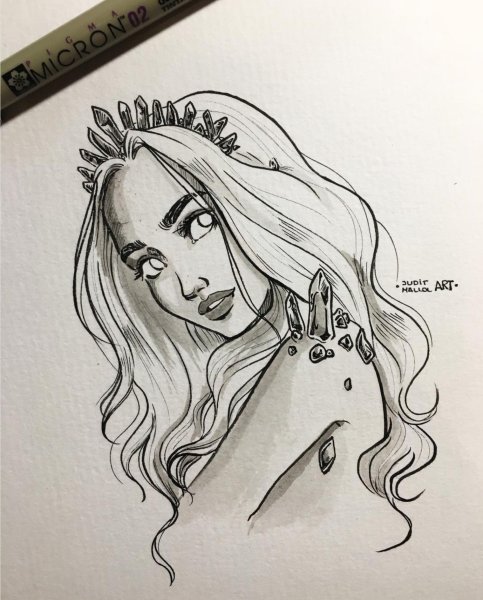 Рисунок девушки карандашом