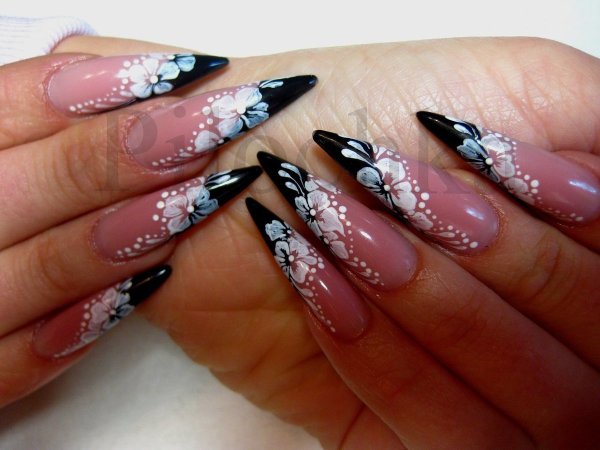 Красивые рисунки на нарощенных ногтях